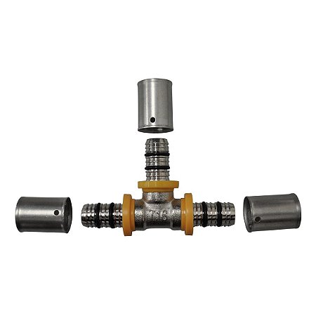 Te Tee p/ Gás Encanado 16-16 16mm Tubo Pex Multicamada Astra