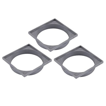 Kit 3 Porta Grelha Ralo Quadrado Caxilho Cinza 150mm Tigre