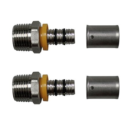 Kit 2 Conexão Fixa p/ Gás RM 1/2'' 16mm Pex Multicamadas