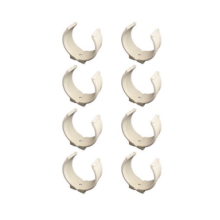 Kit 8 Abraçadeira Impacto Cano Tubo 75mm 3'' Branca Estrela