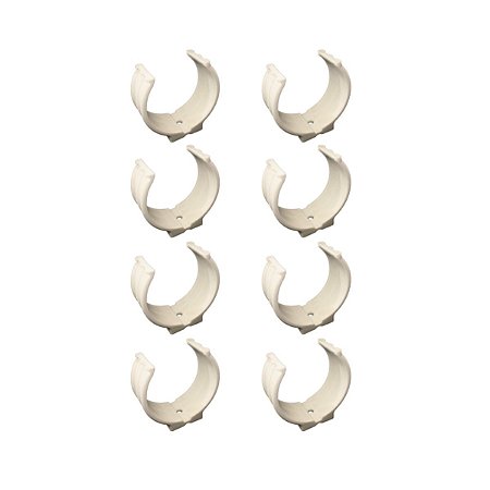 Kit 8 Abraçadeira Impacto Cano Tubo 100mm 4'' Branca Estrela