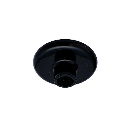 Plafon Simples Redondo Rosqueado Bocal E27 14,5cm Preto