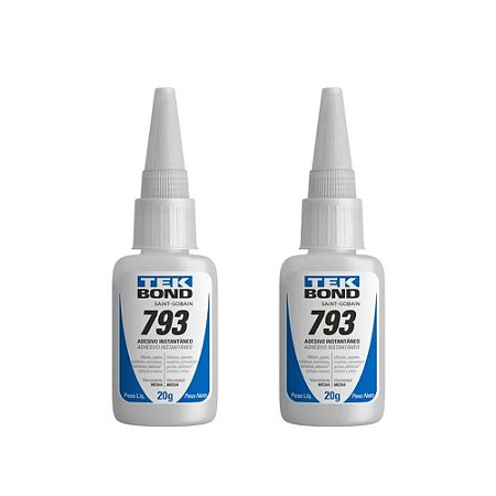 Kit 2 Cola Adesiva Instantânea Multiuso 20g 793 Tekbond