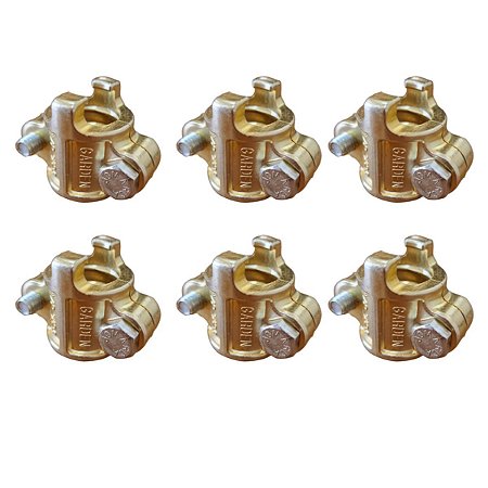 Kit 6 Abraçadeira Latão Bipartida Lava Auto Alta Pressão 1/2