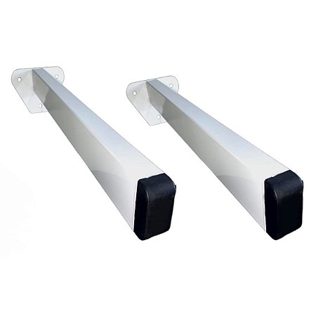 Kit 2 Suporte Grapa De Parafusar P/ Pia Bancada 50cm Branco