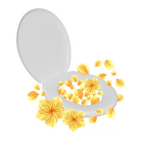Assento Sanitário Almofadado Perfumado Aroma Floral Branco