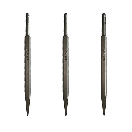 Kit 3 Ponteiro Martelete Perfurador SDS Plus 14x250mm Matz