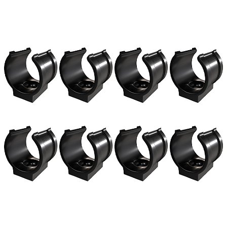 Kit 8 Abraçadeira Impacto Cano Tubo 25mm 3/4'' Preta Estrela