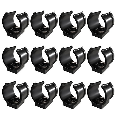 Kit 12 Abraçadeira Impacto Cano Tubo 32mm 1'' Preta Estrela