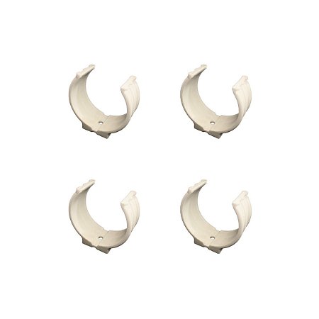 Kit 4 Abraçadeira Impacto P/ Cano 25mm 3/4'' Branca Estrela