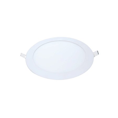Painel Plafon LED Embutir Redondo Luz Quente 3000K 12W 17cm