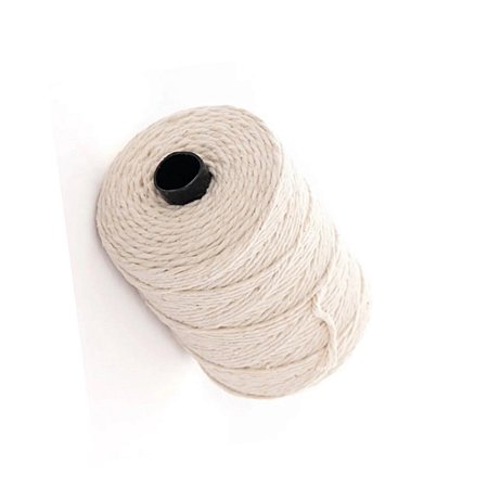 Barbante Algodão 8 Fios Rolo 2mm Branco Cru 200 Metros