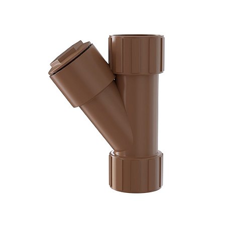 Junção C/ Filtro Y Conexão Soldável PVC Marrom 25mm Estrela