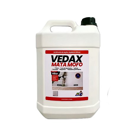 Mata Mofo Bolor Parede Teto Banheiro Guarda Roupa 5L Vedax