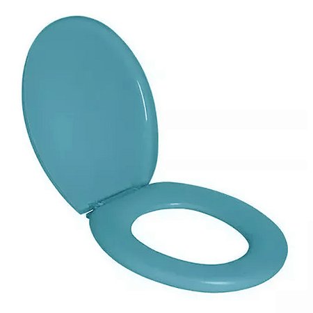 Assento Sanitário Oval Universal Almofadado Azul Astra