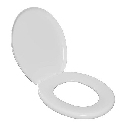 Assento Sanitário Oval Universal Almofadado Slim Branco