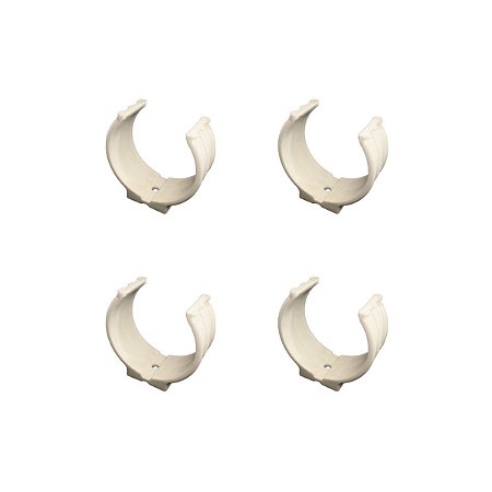 Kit 4 Abraçadeira Impacto Cano Tubo 50 mm 2'' Branco Estrela