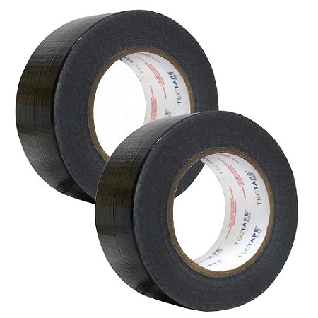 Kit 2 Fita Adesiva Tecido Multiuso SilverTape 48mmX50m Preta