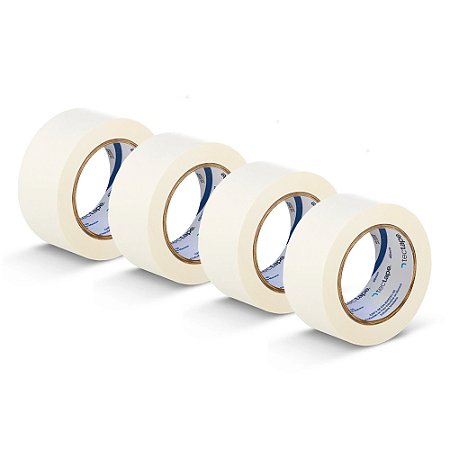 Kit 4 Fita Crepe Uso Geral Pintura 48mmX50m Bege Tectape