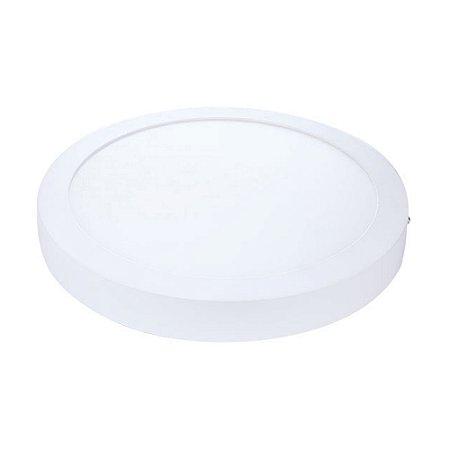 Painel Plafon LED Sobrepor Redondo Luz Neutra 4000K 24W 29cm