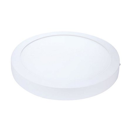 Painel Plafon LED Sobrepor Redondo Luz Branca 6500K 12W 17cm