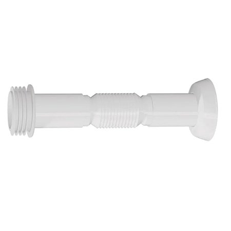 Tubo De Ligação Flexível C/ Canopla P/ Vaso Sanitário Branco