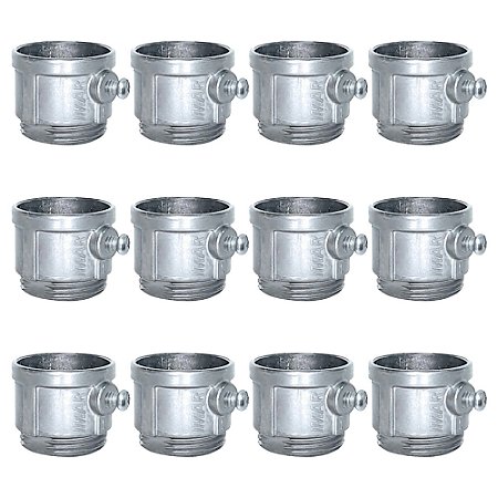 Kit 12 Conector Unid Cônico Condulete C/ Rosca 3/4" Alumínio