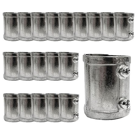 Kit 20 Conector Unid Reto P Condulete Sem Rosca 1'' Alumínio