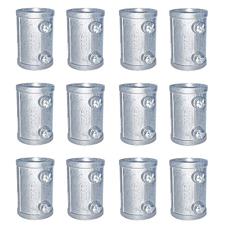 Kit 12 Conector Unid Reto Condulete Sem Rosca 3/4'' Alumínio