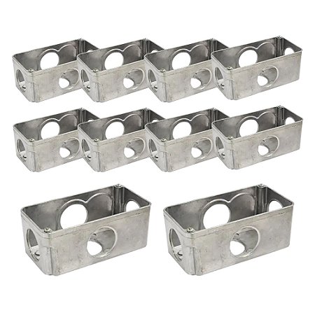 Kit 10 Condulete Multiplo Dailet Tipo X S/ Tampa 1' Alumínio