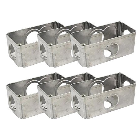 Kit 6 Condulete Multiplo Dailet Tipo X S/ Tampa 1'' Alumínio