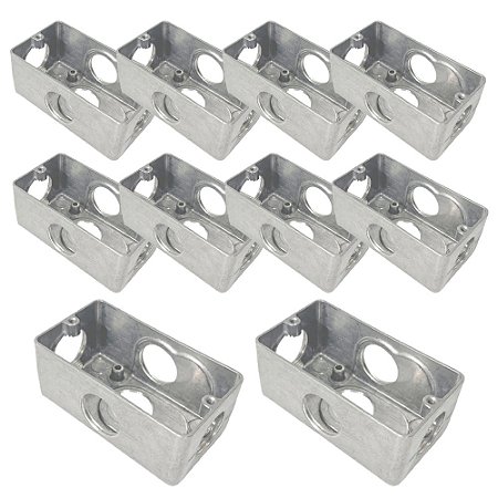 Kit 10 Condulete Multiplo Dailet X S/ Tampa 3/4'' Alumínio