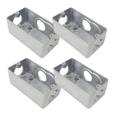 Kit 4 Condulete Multiplo Dailet T Sem Tampa 3/4'' Alumínio