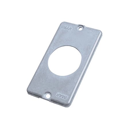 Tampa P/ Condulete 1 Posto Tomada Redonda 3/4" Alumínio Imar
