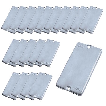 Kit 20 Tampa Cega Espelho P/ Condulete 3/4'' Alumínio Imar