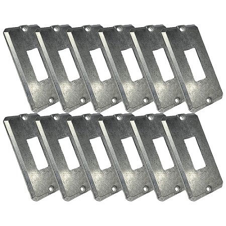 Kit 12 Tampa Espelho Condulete 1 Posto 1Tomada 3/4' Alumínio