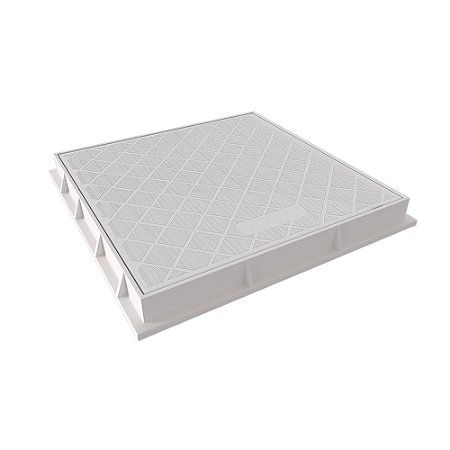 Tampão C/ Porta Tampa Decora Reforçado 20x20cm Branco