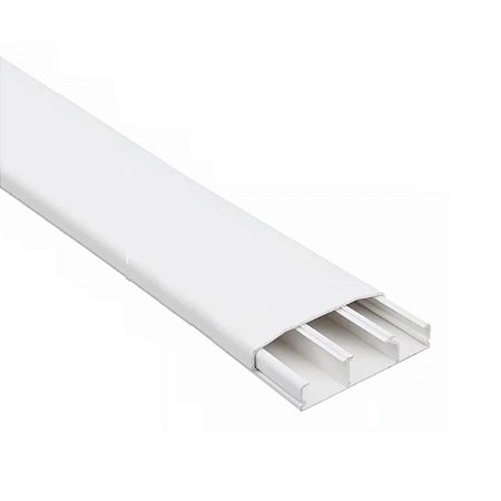 Canaleta 3 Divisórias 50x20 Cabos Fios Dupla Face Branco 2m
