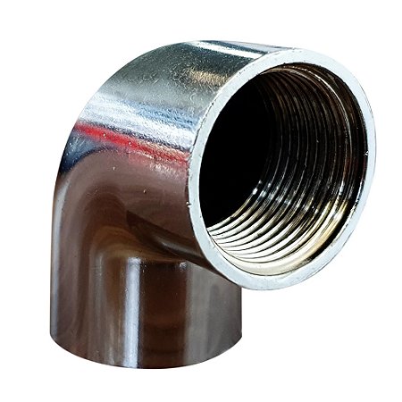 Joelho Cotovelo Curva 90º Metal Cromado Fêmea 1/2'' x 1/2''