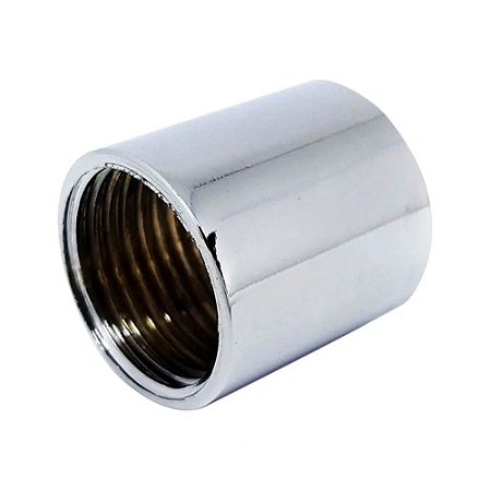 Conexão Luva Metal Cromada Rosca Fêmea 1/2'' x 1/2'' Garden
