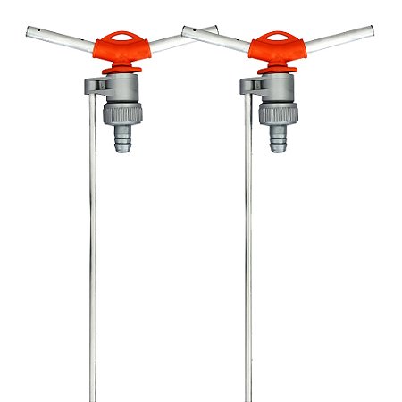 Kit 2 Irrigador Giratório 2 Hastes Alumínio 6 Jatos 3/4''