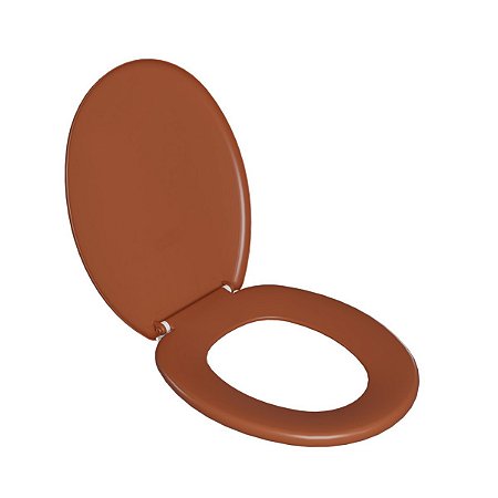 Assento Oval Universal Almofadado Slim Caramelo Astra
