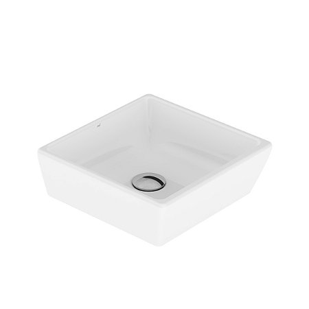 Cuba Pia Apoio Louça Capri Quadrada 35cm Branca Japi