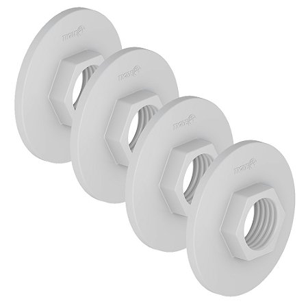 Kit 4 Flange Roscável Com Sextavado Sem Furo PVC 2'' Tigre