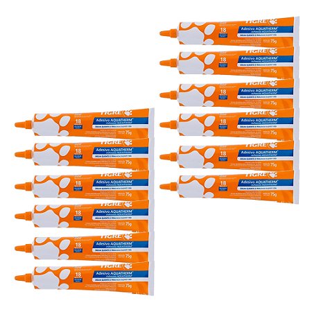 Kit 12 Adesivo Plástico Cola Aquatherm P/ CPVC Bisnaga 75g