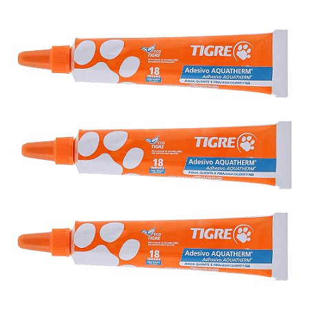 Kit 3 Adesivo Plástico Cola Aquatherm CPVC Bisnaga 17g Tigre