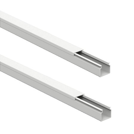 Kit 4mts Canaleta Fechada Painel Elétrico Fio 20x20 Branca