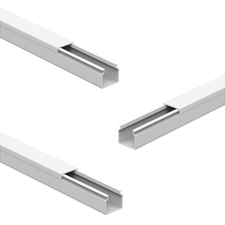 Kit 6mts Canaleta Fechada Painel Elétrico Fio 20x20 Branca