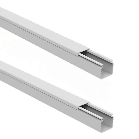 Kit 4mts Canaleta Fechada Painel Elétrico Fio 30x30 Branca