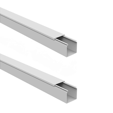 Kit 4mts Canaleta Fechada Painel Elétrico Fio 50x50 Branca